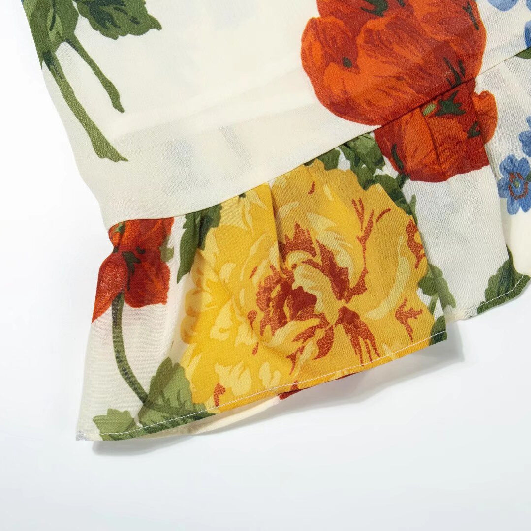 Dame blomsterdesign sommerkjole Stilla