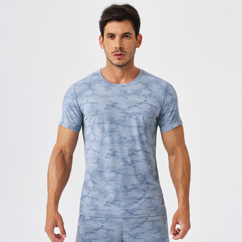 Herrer Sporty Kompressions-T-Shirt med innovativ åndbar teknologi Stilla