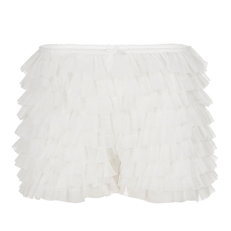 Dame Rynke-shorts med elastisk talje og legende design Skovae