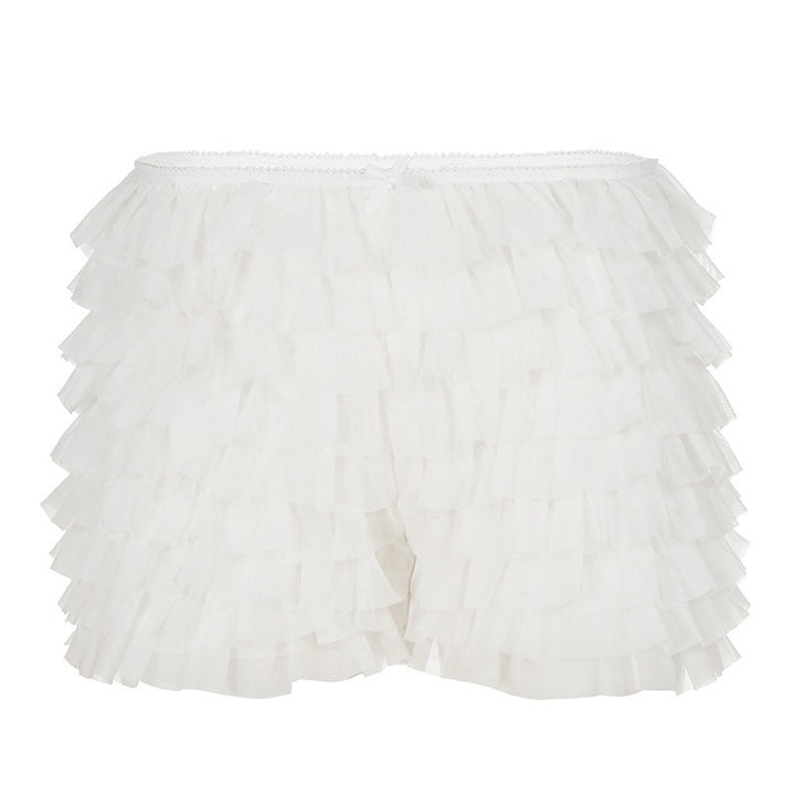 Dame Rynke-shorts med elastisk talje og legende design Skovae