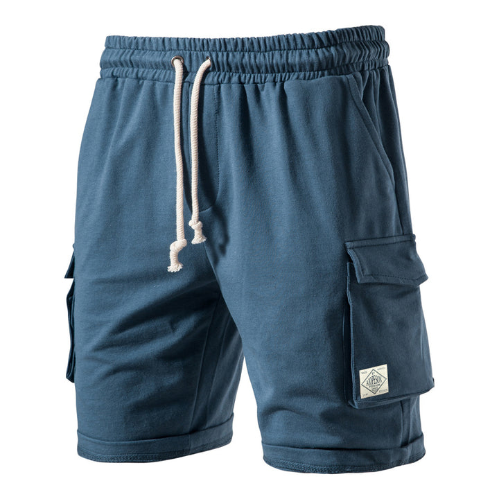 Herrer Cargo-shorts med praktiske lommer og elastisk bund Stilla