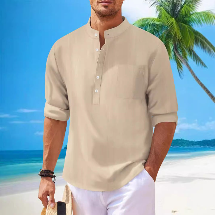 Herrer afslappet linned bluse Stilla