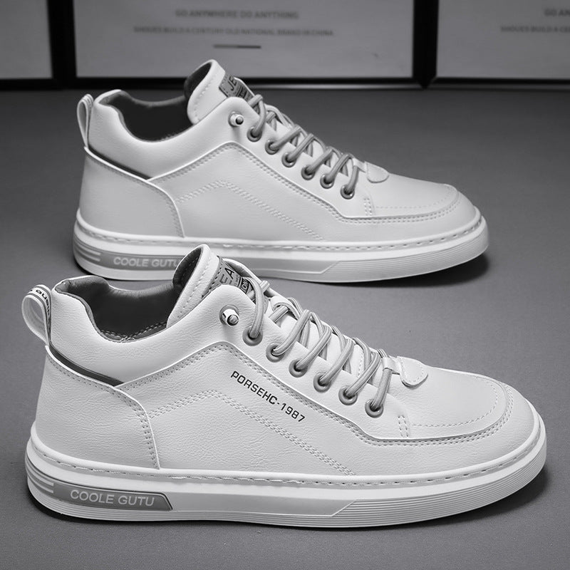 Dame High-Top Casual Læder Sneakers med forstærket ankelbeskyttelse Stilla