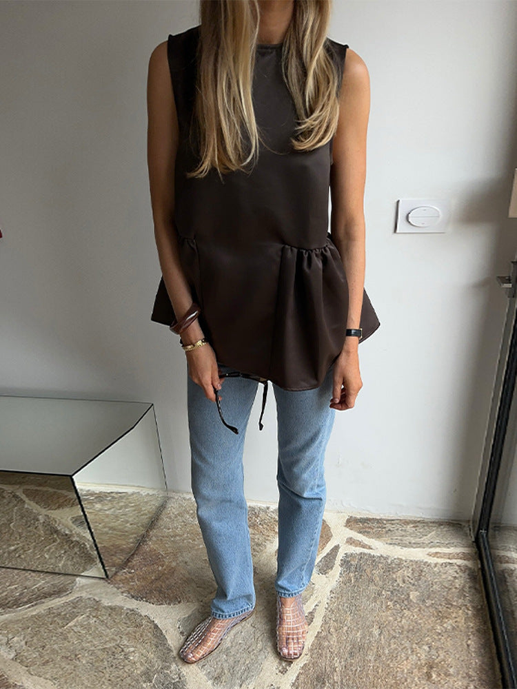 Dame Peplum Overdel Stilla