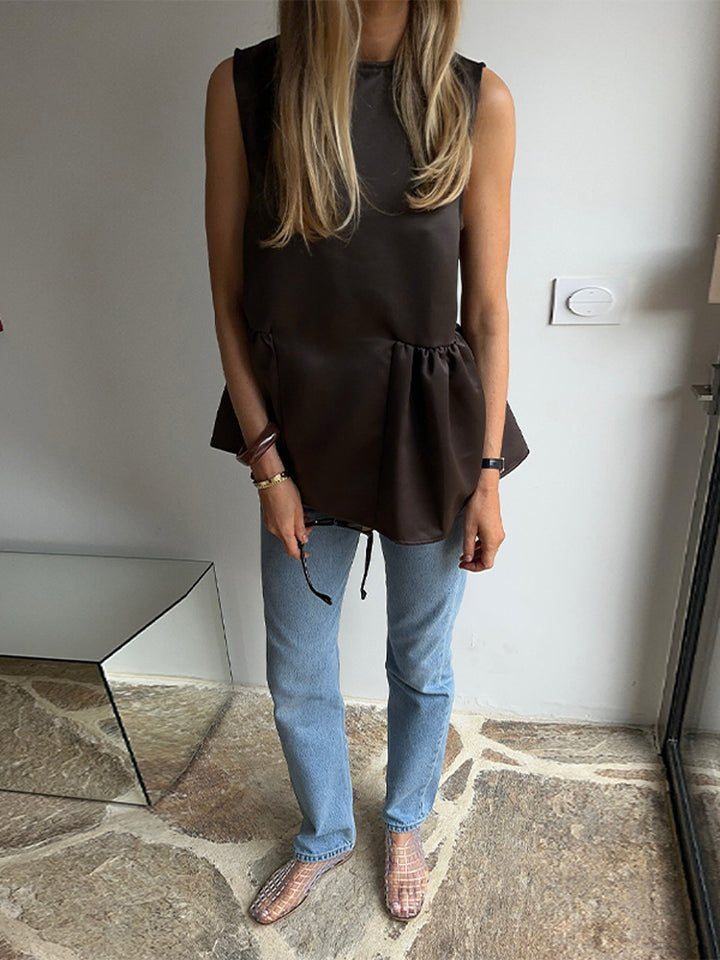 Dame Peplum Overdel Stilla