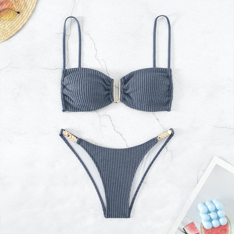 Dame Triangel-Bikini med elegant støttebånd og modemæssige accenter Skovae