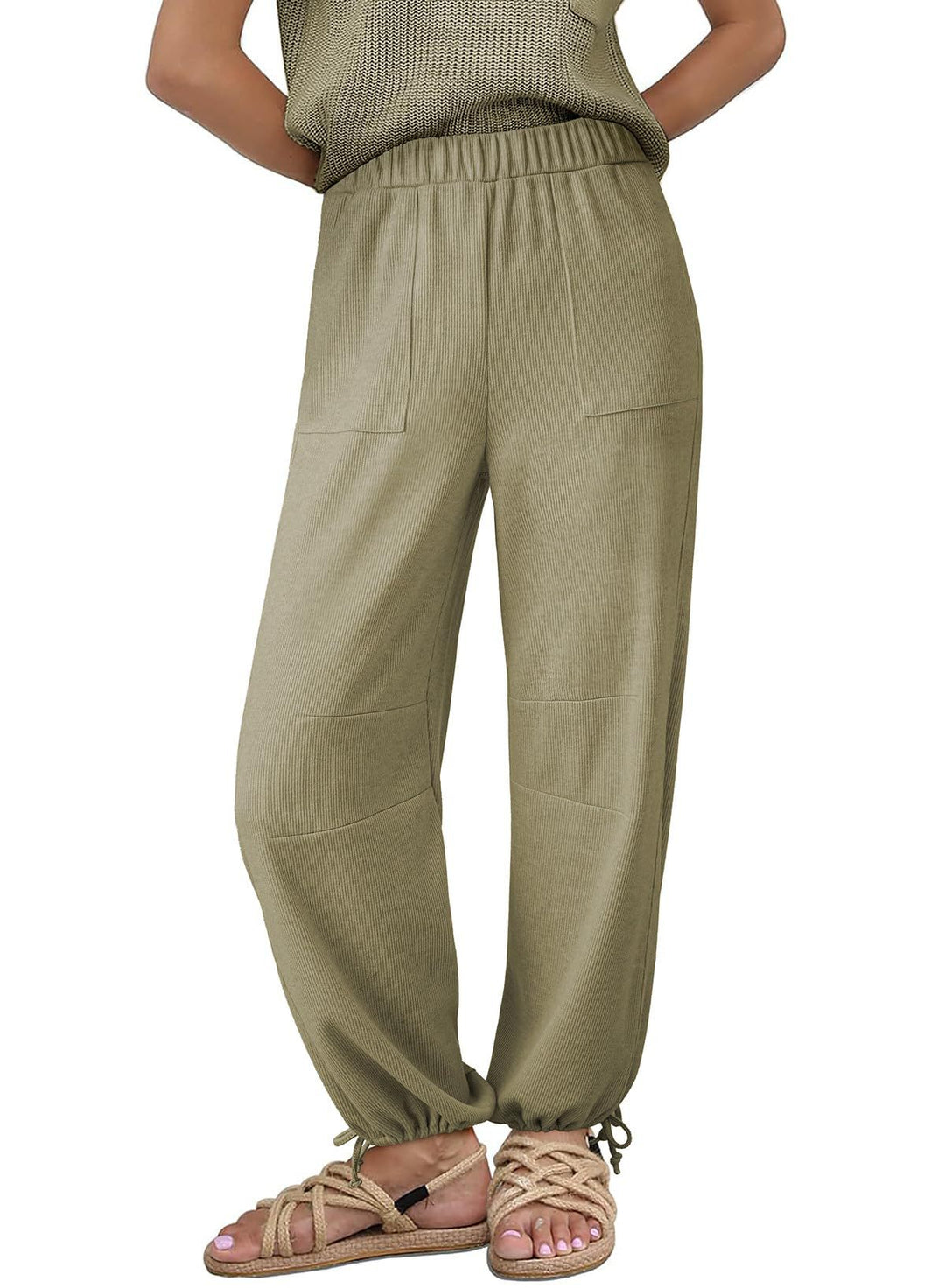 Dame Relaxed Fit Rib-Lounge-Bukser Stilla