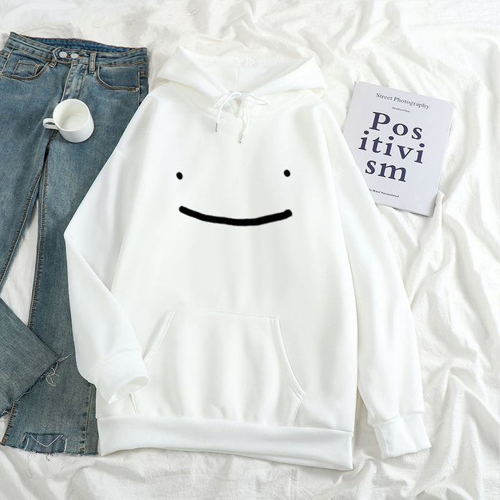 Damer hoodie med casual smiley design Skovae