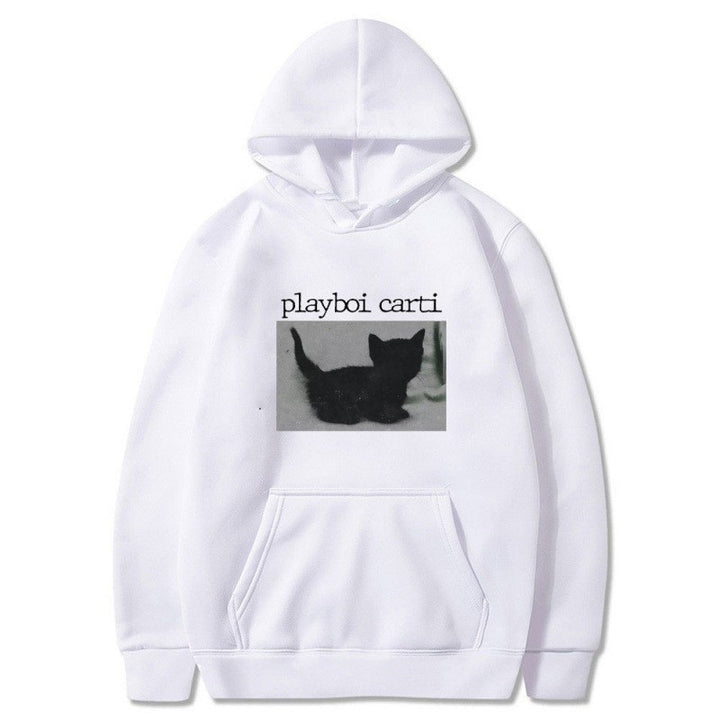Kvinders hætte sweatshirt med unik kunstnerisk tryk Skovae