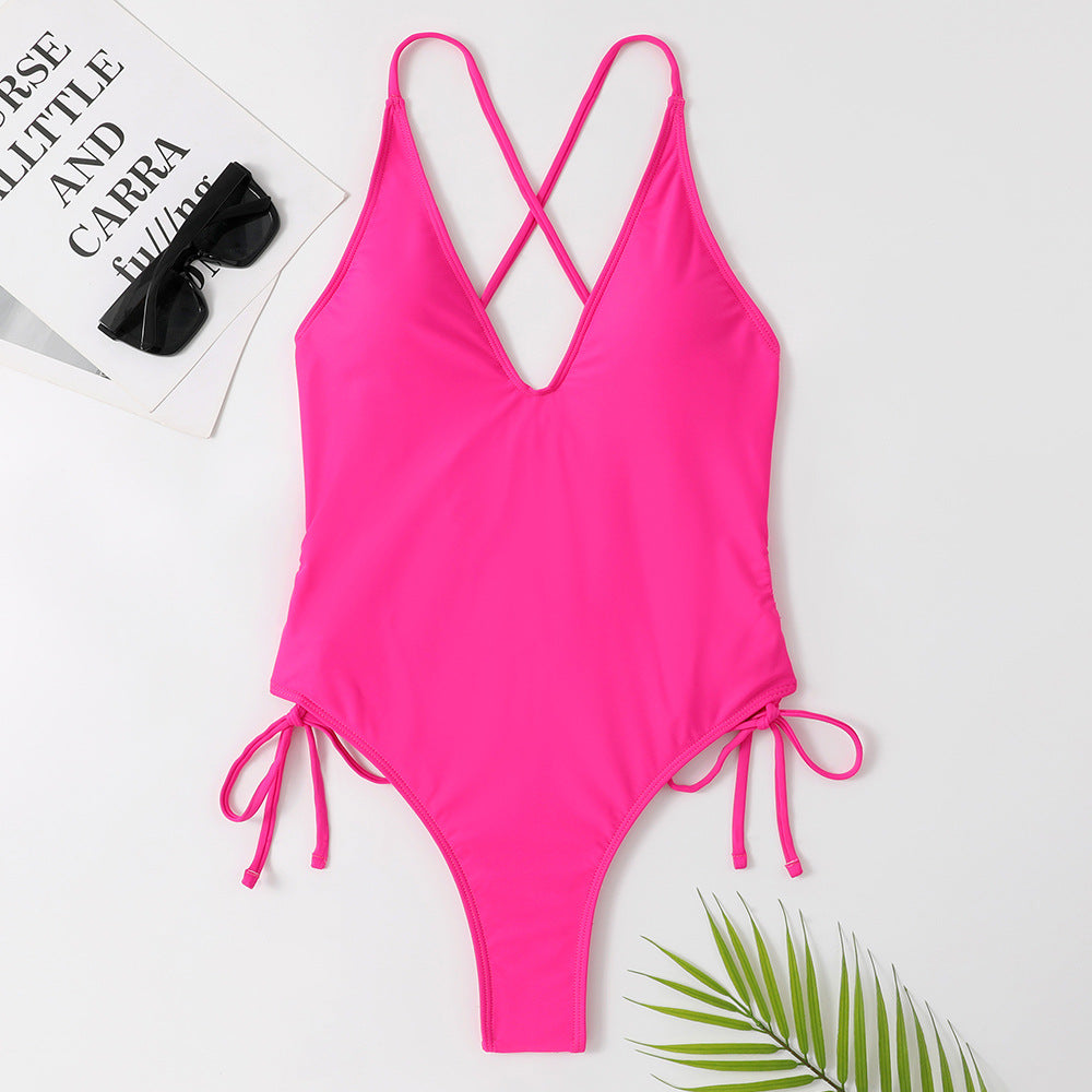 Dame Plunge Back High-Cut Monokini Stilla