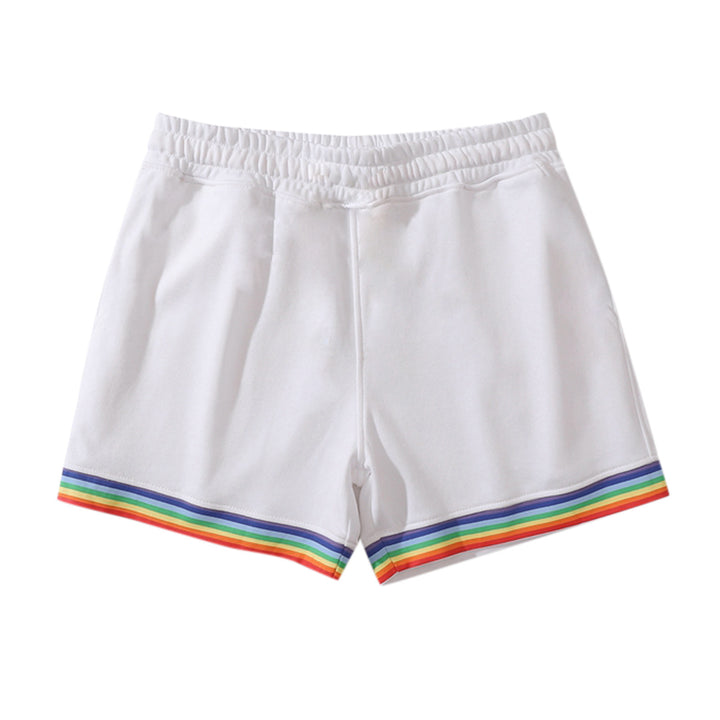 Dame Sports Shorts med farverig stribe og elastisk talje Stilla