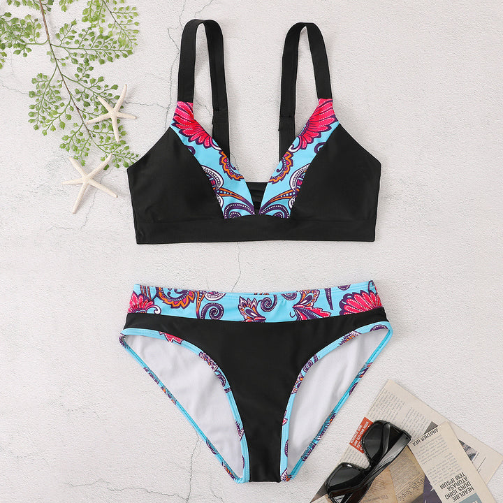 Dame Sporty og fashionable bikini-sæt med iøjnefaldende mønster Stilla
