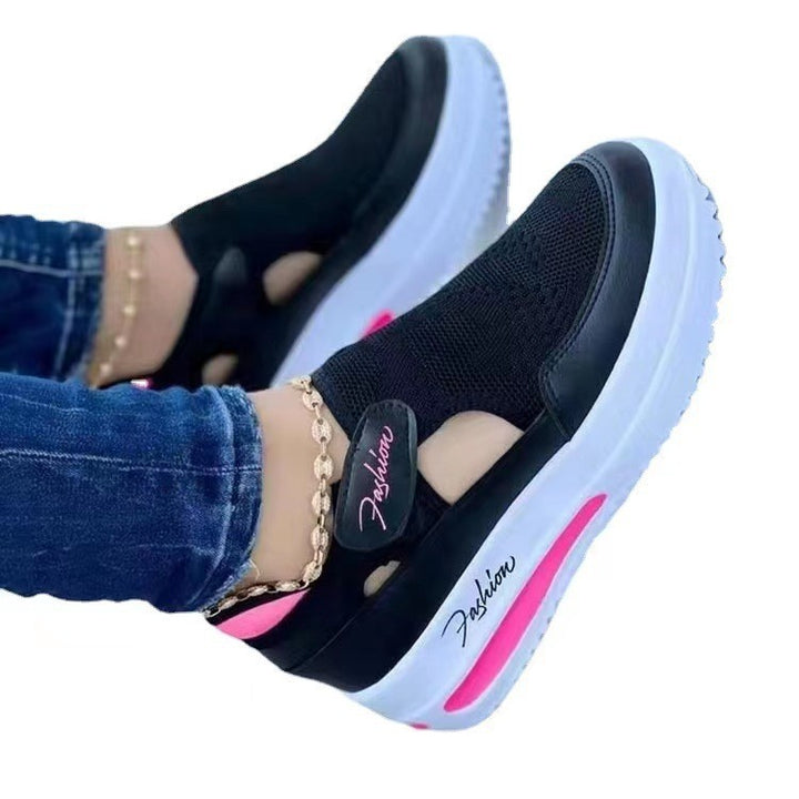 Dame Åndbare Sneakers med elastisk Overdel og let Design Stilla