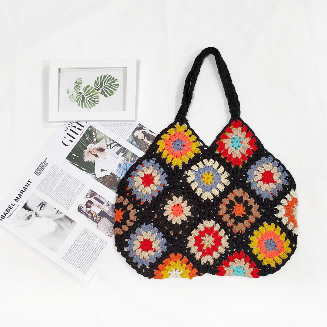 Dame hæklede patchwork-crossbody taske Stilla