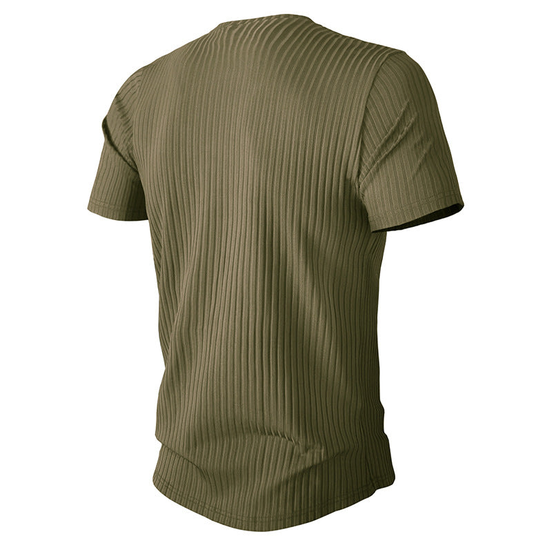 Herre kortærmet ribben shirt med åndbar struktur Stilla
