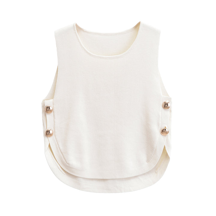 Femme Stylish Button-Down Tank Top Stilla