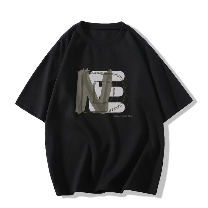 Dame Oversized T-shirt med kreativ grafisk print Stilla