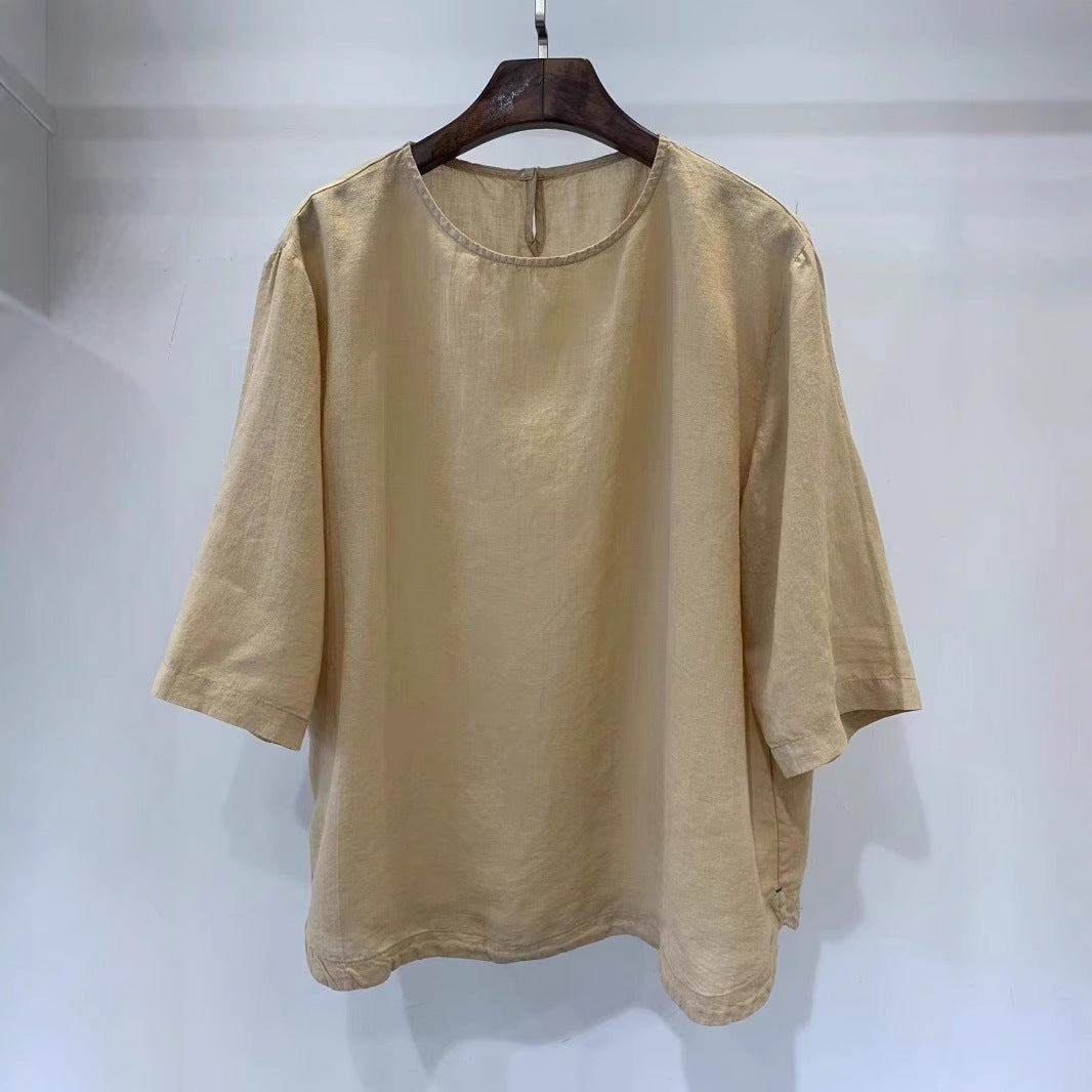 Femme Afslappet Pasform Linned blouse Stilla