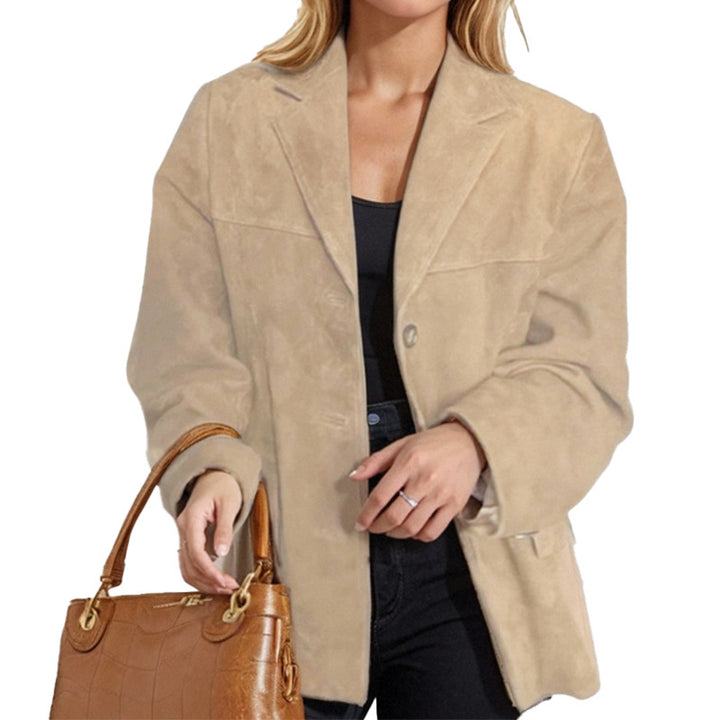 Femme Suede Blazer med ustruktureret snit Stilla