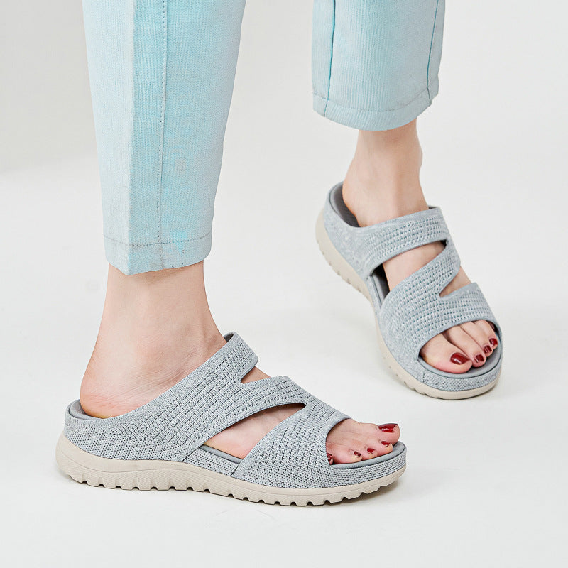 Dame Komfort-sandaler med åndbart overmateriale og fleksibel sål Stilla