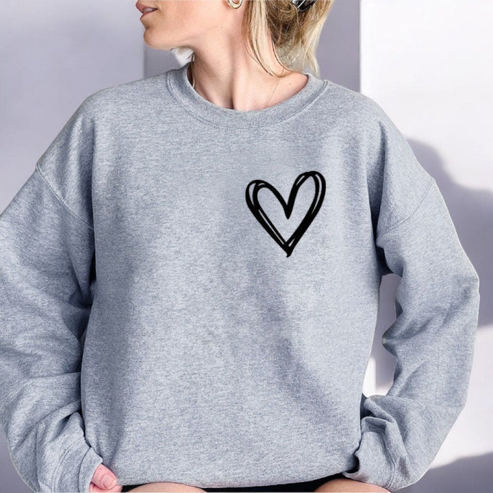 Stilla | Behagelig Pullover Med Hjertetryk