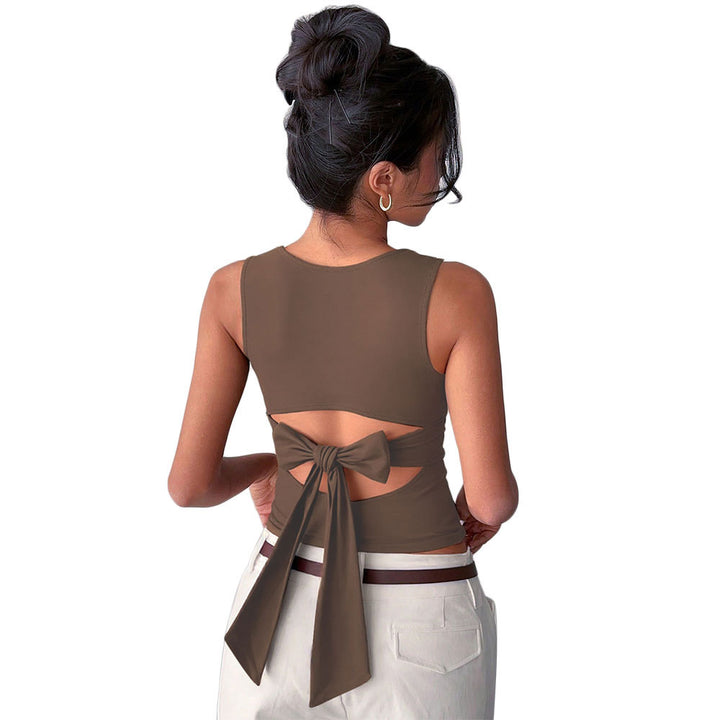 Kvinders crop top med en kropsnær pasform og klassisk rund halsudskæring Stilla