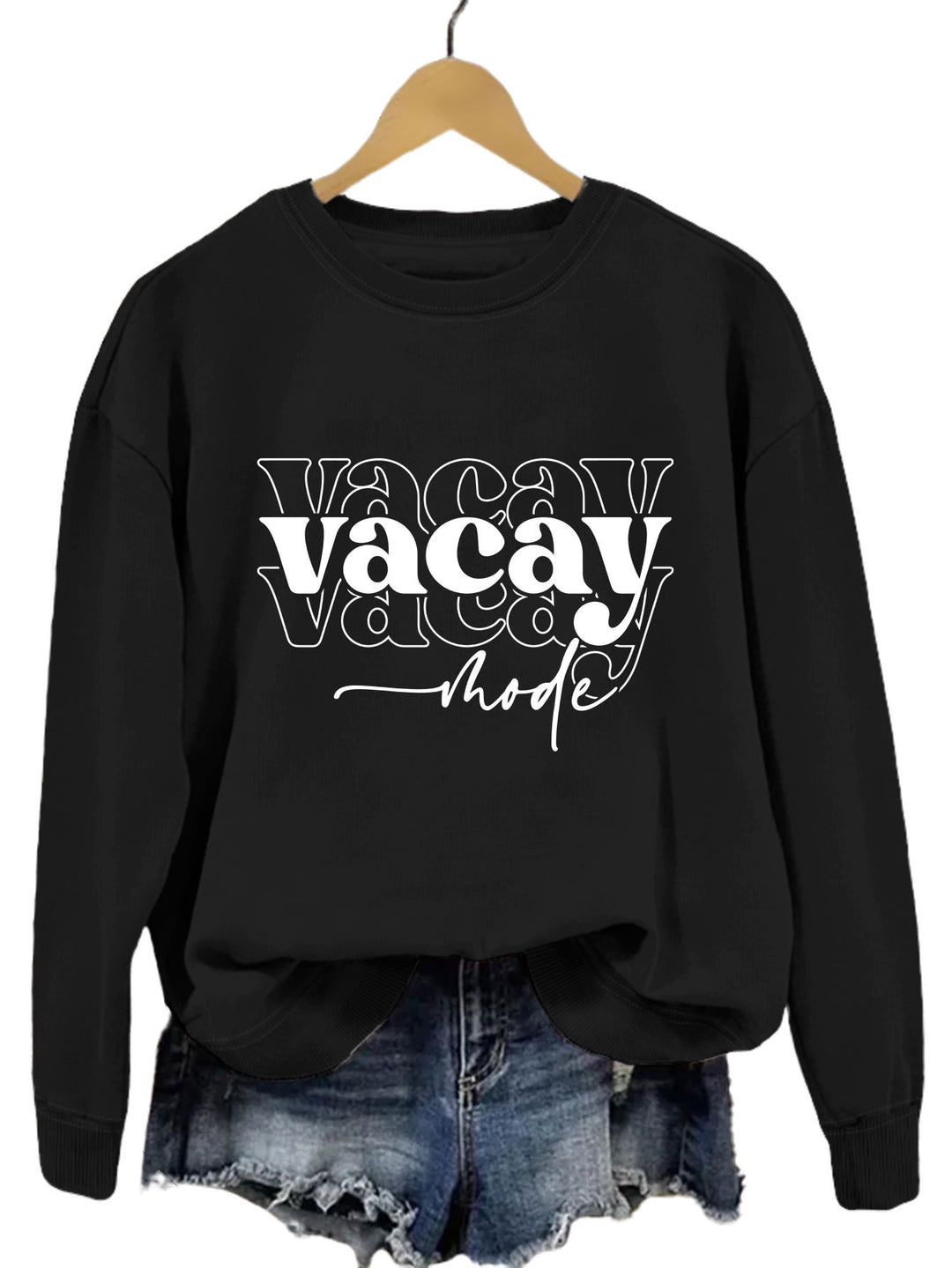 Kvinders sweatshirt med afslappet tekst og afslappet pasform Stilla