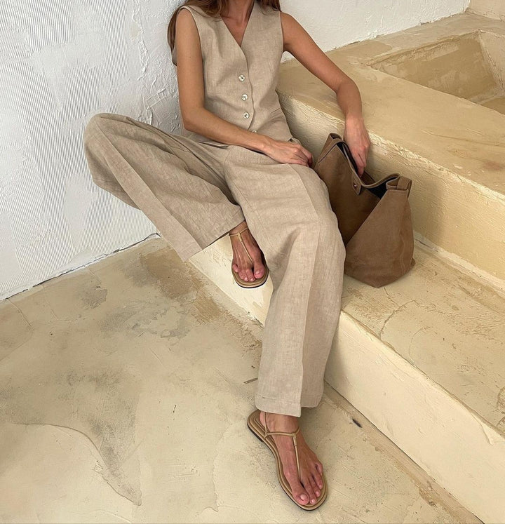 Kvinder Elegant Linned Overall Stilla