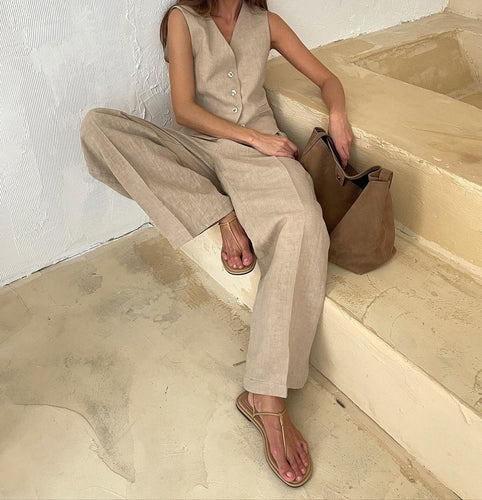 Kvinder Elegant Linned Overall Stilla