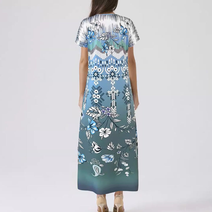 Dame maxikjole med blomsterprint Stilla