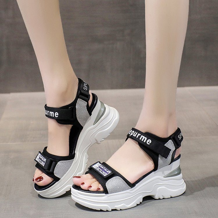 Dame Sporty Sandaler med glitrende Remdesign Stilla