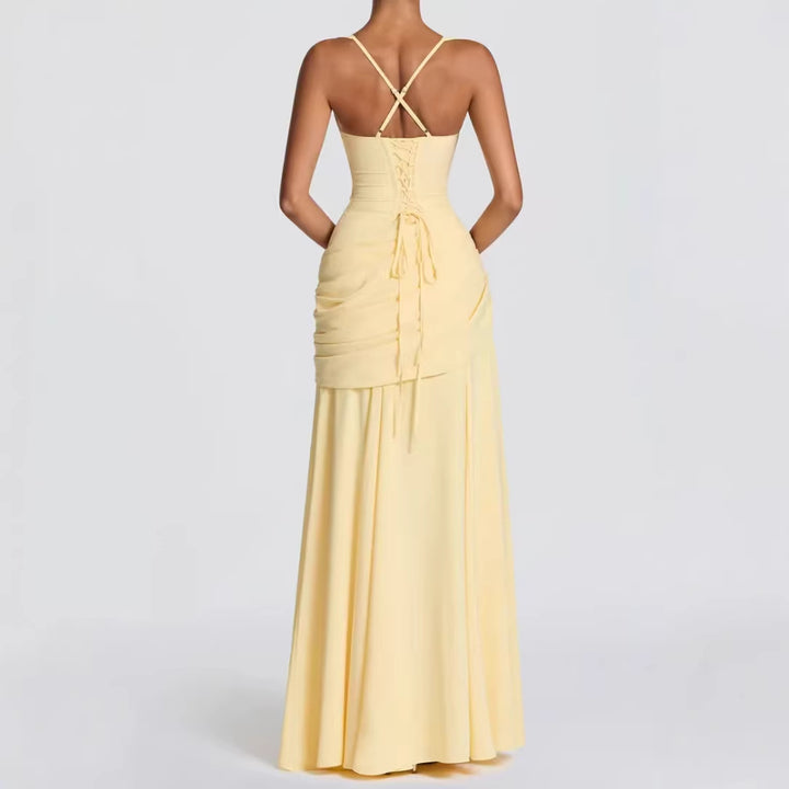 Damer Elegant Bryllups Kjole med Skræddersyede Volanger og Flydende Chiffon Nederdel Skovae