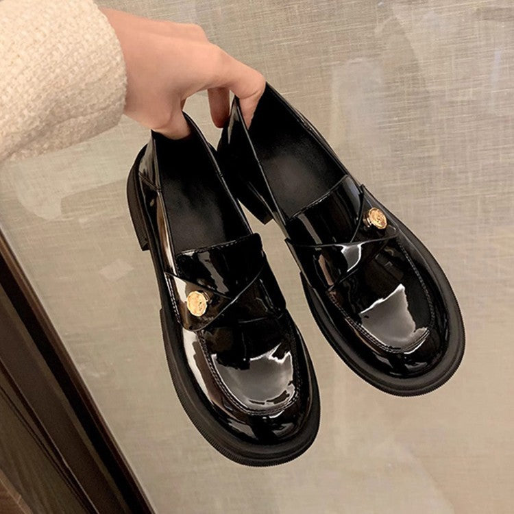 Femme Stilfulde Laklæder Slippers Stilla