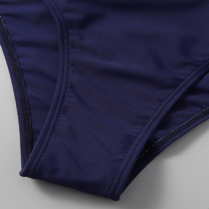 Dame Bikini-sæt med moderigtigt knude-design og højt skåret underdel Skovae
