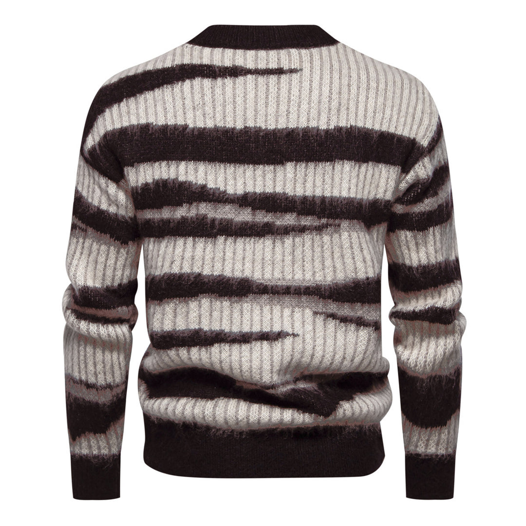 Herrer Behagelig Struktureret Stribet Sweater Stilla
