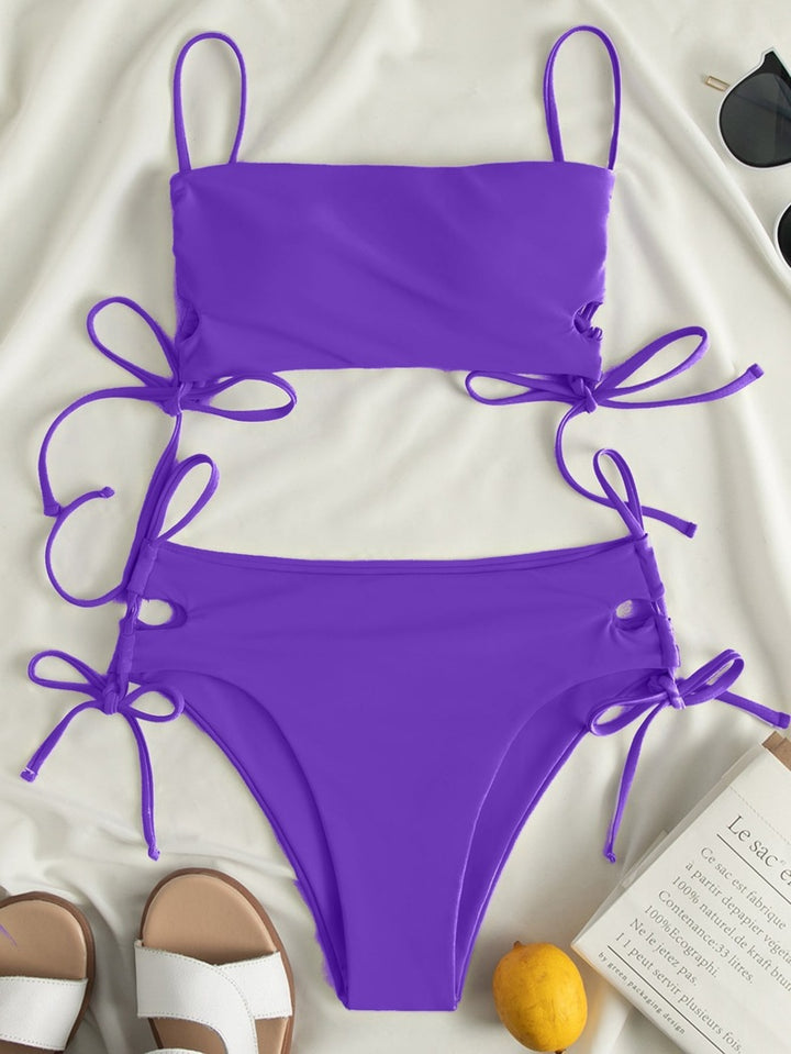 Dame Crop-Top Bikini med justerbare snore Skovae