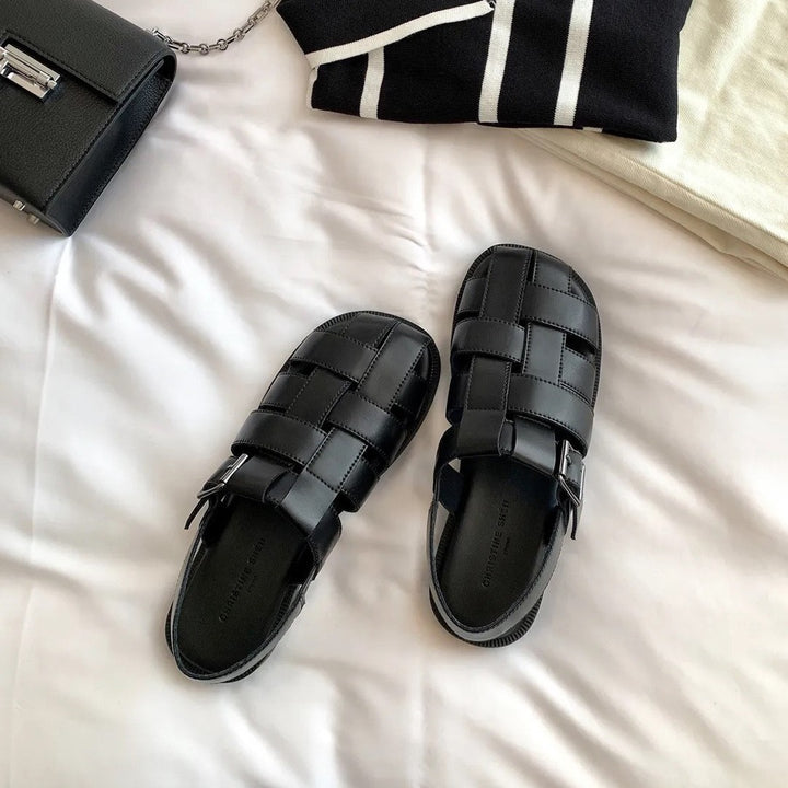 Femme Chic Krydsrem Slide Sandaler Stilla