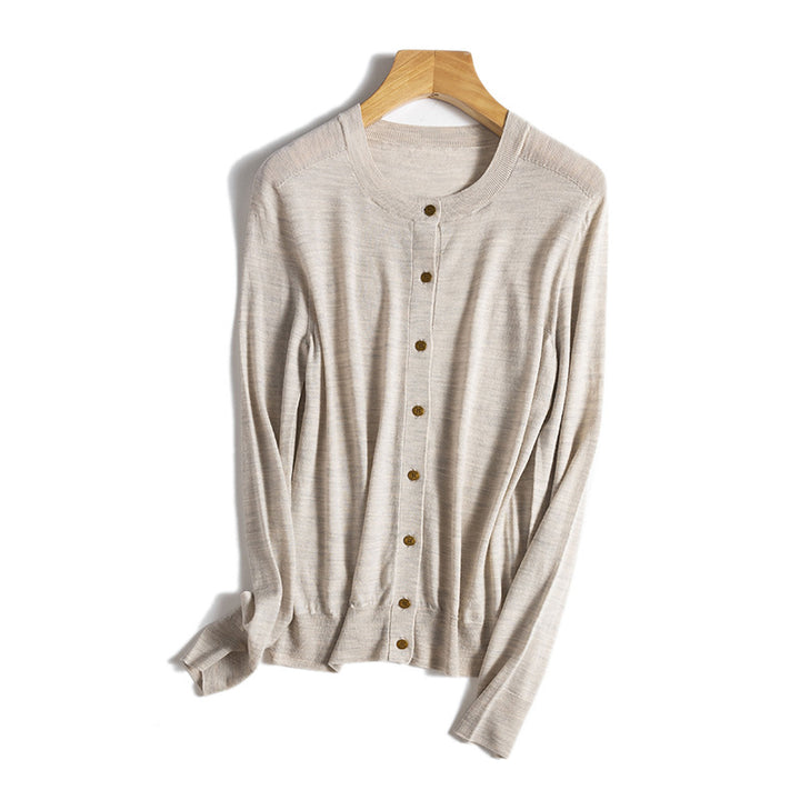 Dame Button-Up Cardigan med dekorative knapper Stilla