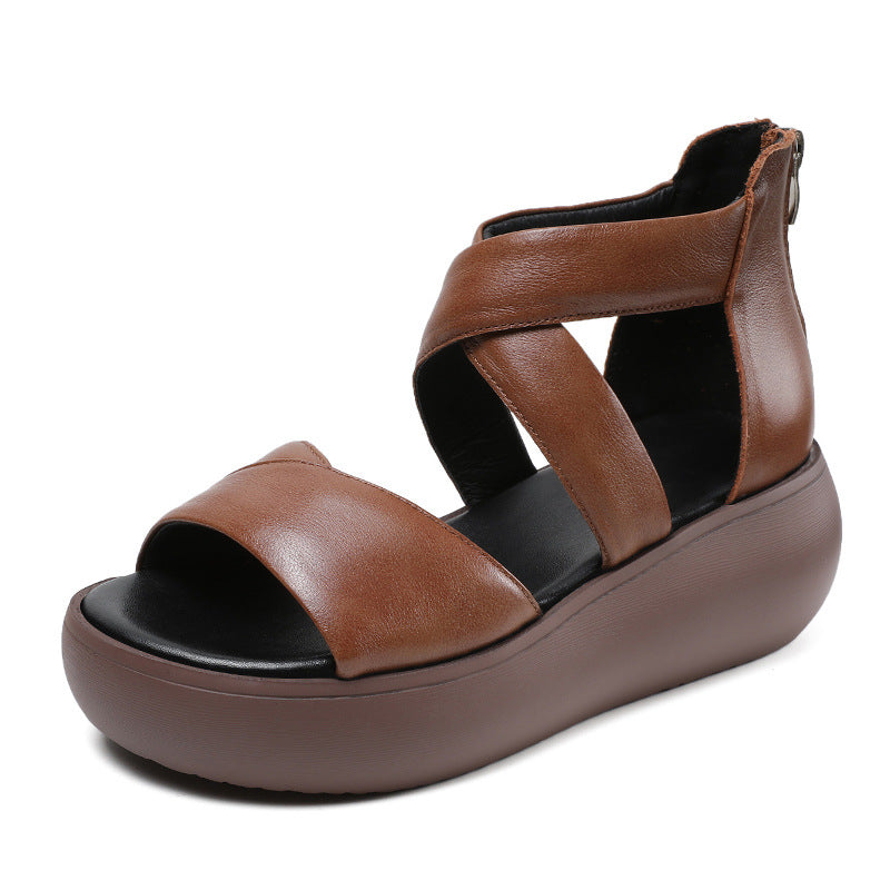 Dame platform slide sandaler med krydsede stropper Stilla