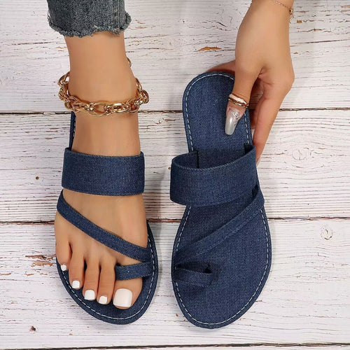 Dame Komfortable Crossband-Sandaler med polstret sål og skridsikker bund Stilla