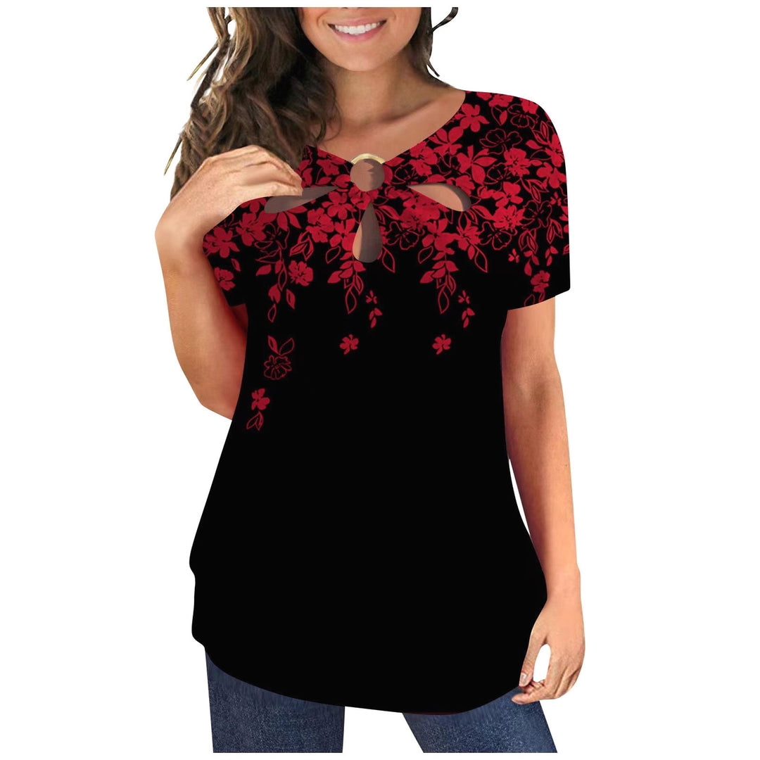 Dame Floral Cut-Out Overlay Top Stilla