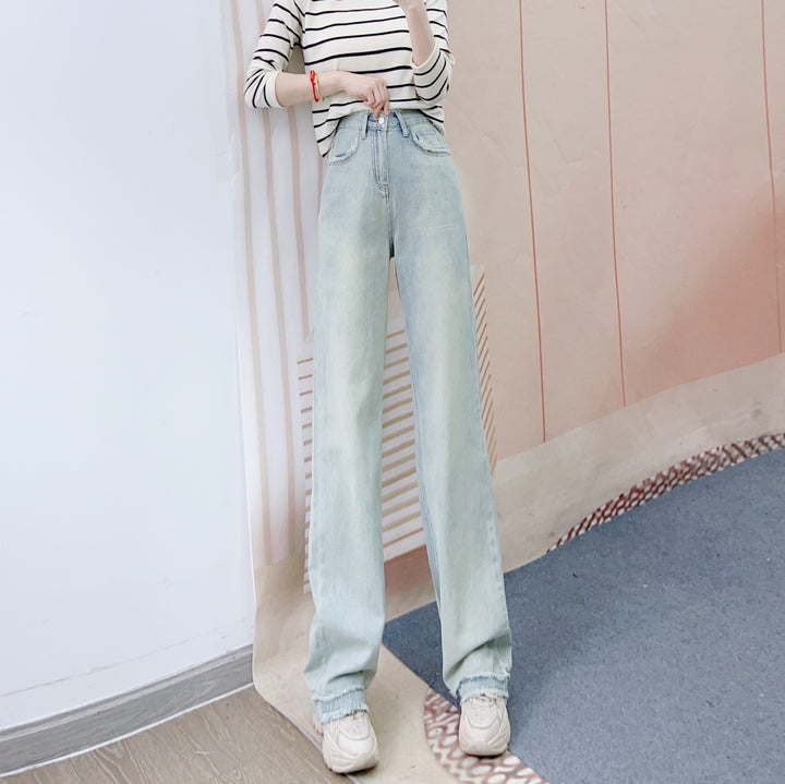 Dame Loose High-Waist Jeans med elastisk talje og sidelommer Stilla