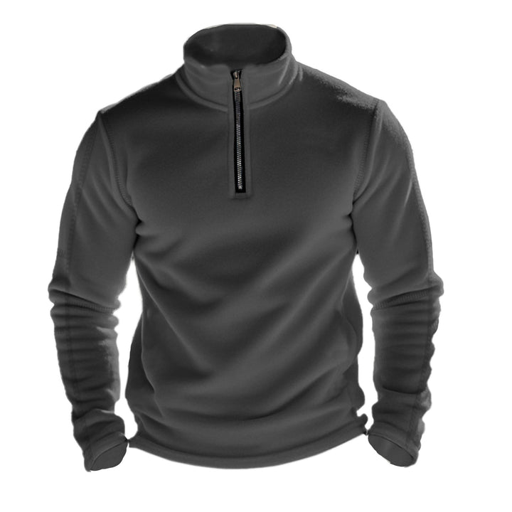 Herrer fleece-overdel med stående krave og lynlås Stilla