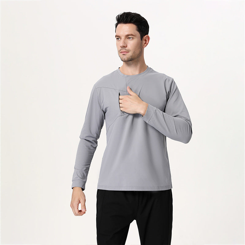 Herre Sportligt Langærmet T-shirt med innovativ åndbar teknologi Stilla