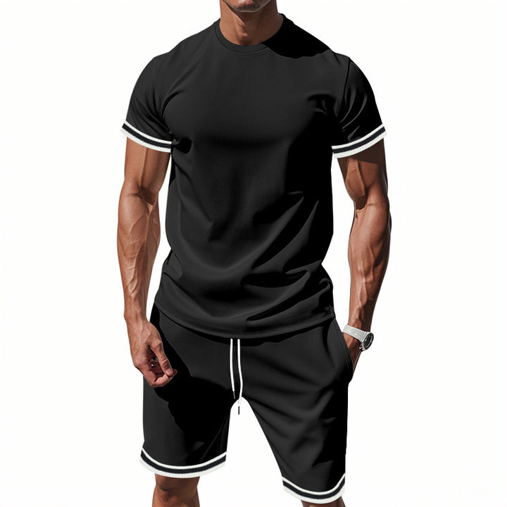 Herre sporty kortærmet outfit med kontrastdetaljer Stilla
