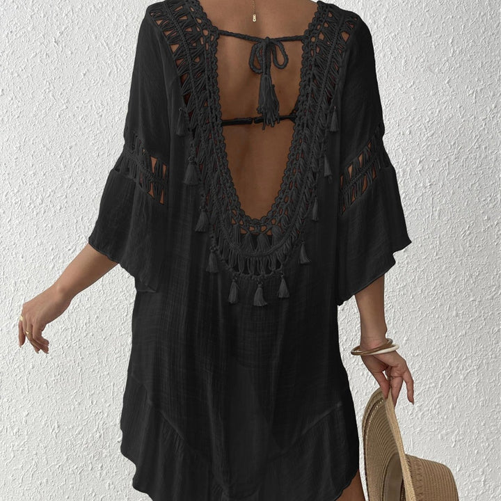 Femme Bohemian Hæklet-Detail Strand-Cover-Up Kjole Stilla