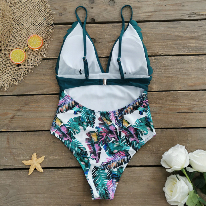 Dame one-piece badedragt med blomsterdesign og detaljeorienteret snit Stilla