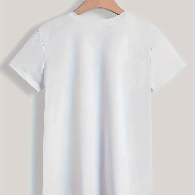 Dame T-shirt med kunstnerisk Paris-motiv og kvalitetsbomuldsstof Stilla
