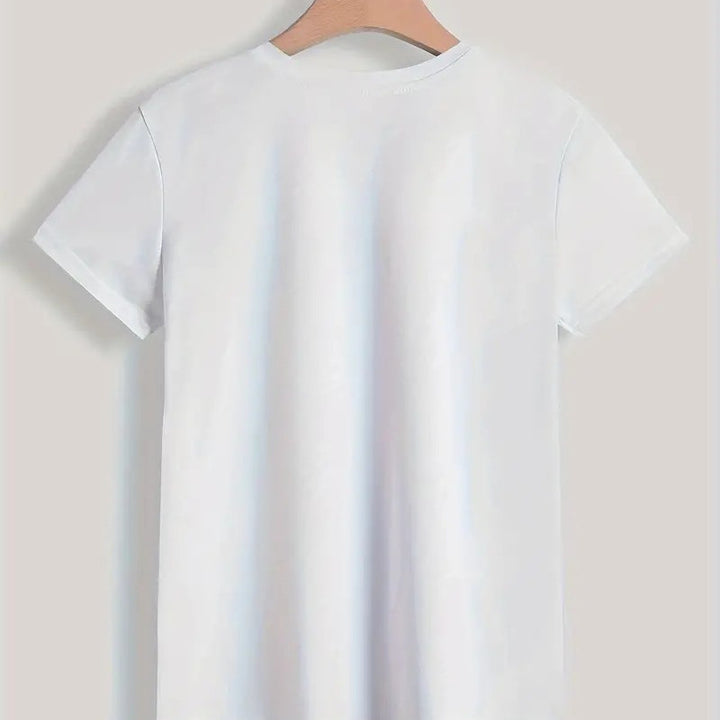 Dame T-shirt med kunstnerisk Paris-motiv og kvalitetsbomuldsstof Stilla