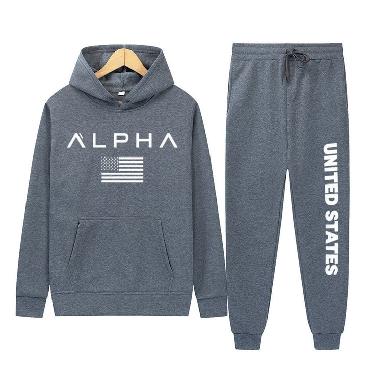 Kvinders hoodie og joggingbukser sæt med kreativt frontprint og sporty snit Skovae
